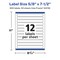 Avery Durable Waterproof Rectangle Labels with Sure Feed, 5/8" x 7-1/2"